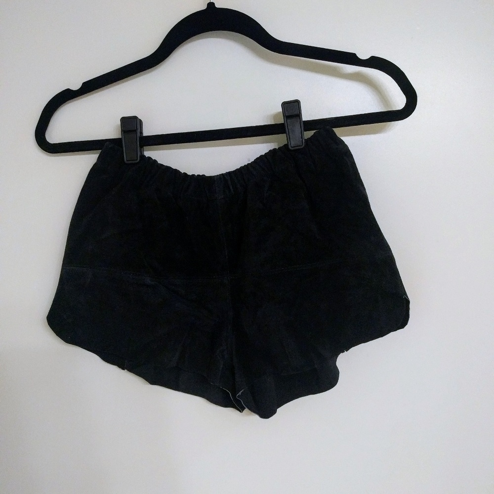 French Suede Leather Shorts